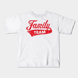 Family Team (Vintage / Red) Kids T-Shirt